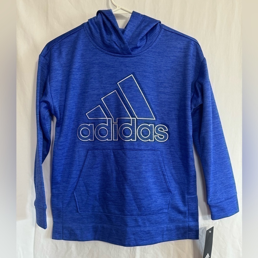 Adidas Hoodie. Girls, size L (14). Color: Sonic Ink. NWT.